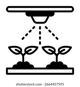 Smart Irrigation Symbol Gemischter Stil Vektorgrafik