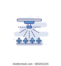 Smart Irrigation illustration style vector icon.