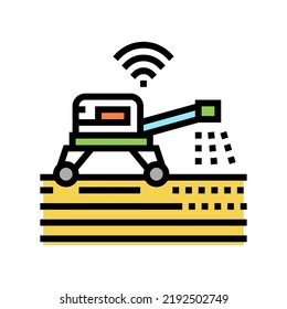 intelligentes Bewässerungssystem, Farbsymbol Vektorgrafik. intelligentes Bewässerungssystem-Schild. einzelne Symbolillustration