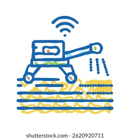 smart irrigation system doodle icon sketch vector. smart irrigation system sign. isolated symbol illustration