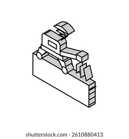 smart irrigation system isometric icon vector. smart irrigation system sign. isolated symbol illustration