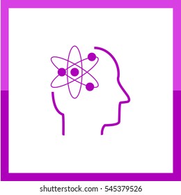 smart isolated minimal icon. genius graph line vector icon for websites and mobile minimalistic flat design. 