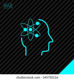 smart isolated minimal icon. genius graph line vector icon for websites and mobile minimalistic flat design. 