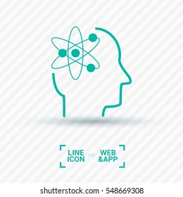 smart isolated minimal icon. genius graph line vector icon for websites and mobile minimalistic flat design. 