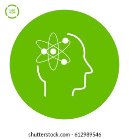 smart isolated minimal icon. genius graph line vector icon for websites and mobile minimalistic flat design. 