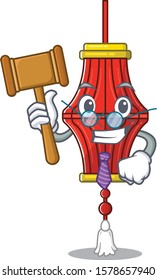 Smart Judge chinese paper lanterns presented in cartoon character style
