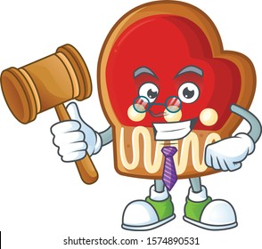 Smart judge cookies presented in cartoon character style
