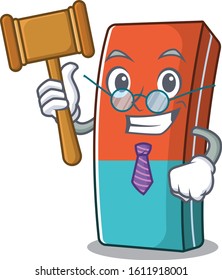 Smart Judge eraser in mascot cartoon character style