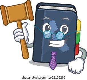 Smart Judge phone book in mascot cartoon character style