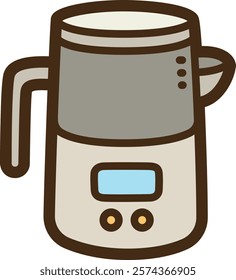 Smart jug vector doodle illustration and graphic