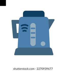 smart kettle icon flat style vector