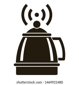 Smart kettle icon. Simple illustration of smart kettle vector icon for web design isolated on white background