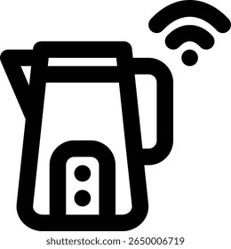 Smart Kettle, Smart, Kettle Outline Icon