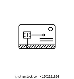 Smart key card icon. Element of smart house icon for mobile concept and web apps. Thin line Smart key card icon can be used for web and mobile