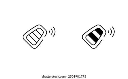 Diseño de icono de llave inteligente con fondo blanco Ilustración de stock