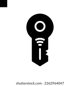 smart key icon glyph style vector