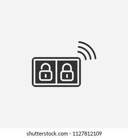Smart key icon illustration,vector digital sign symbol