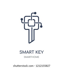 Smart key icon. Smart key linear symbol design from Smarthome collection. Simple outline element vector illustration on white background.
