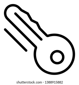 Smart key icon. Outline smart key vector icon for web design isolated on white background