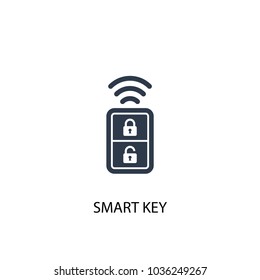 icono de tecla inteligente. Ilustración de elemento simple. diseño de símbolos de clave inteligente de la colección Smart Home. Se puede usar para web y móvil.