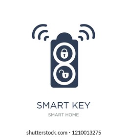 Smart key icon. Trendy flat vector Smart key icon on white background from smart home collection, vector illustration can be use for web and mobile, eps10
