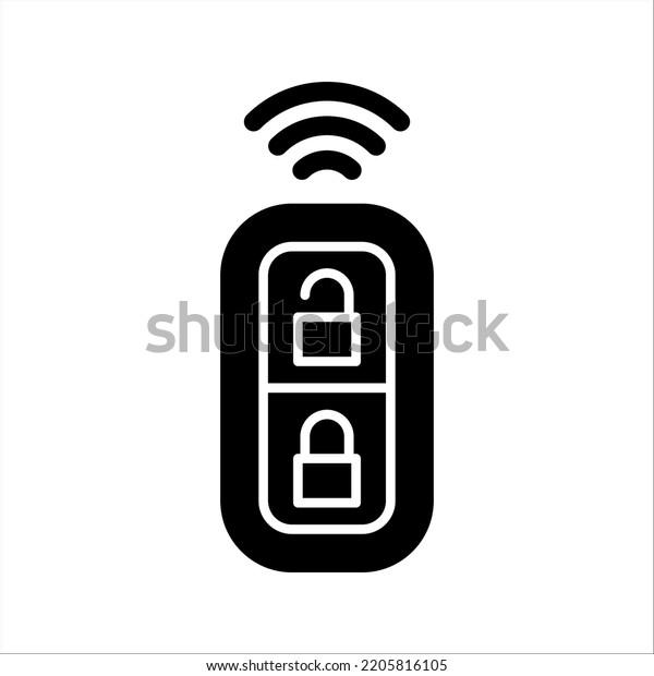 Smart key\
icon vector in black solid flat design icon isolated on white\
background. Can be used for web and\
mobile.
