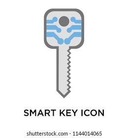 Smart key icon vector isolated on white background for your web and mobile app design, Smart key logo concept