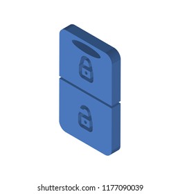 Smart key isometric left top view 3D icon