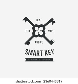 smart key logo design for company or brand