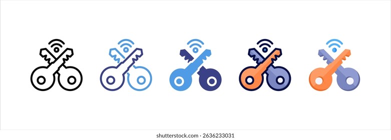 Smart Key Multi Style Icon Set