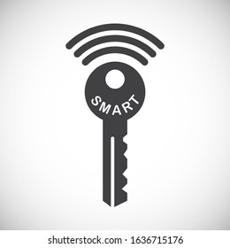 Smart key related icon on background for graphic and web design. Creative illustration concept symbol for web or mobile app.