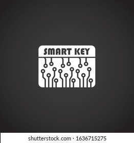Smart key related icon on background for graphic and web design. Creative illustration concept symbol for web or mobile app.