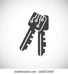 Smart key related icon on background for graphic and web design. Creative illustration concept symbol for web or mobile app.