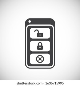 Smart key related icon on background for graphic and web design. Creative illustration concept symbol for web or mobile app.
