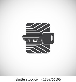 Smart key related icon on background for graphic and web design. Creative illustration concept symbol for web or mobile app.