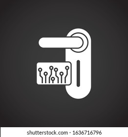Smart key related icon on background for graphic and web design. Creative illustration concept symbol for web or mobile app.