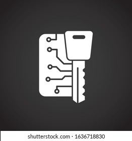 Smart key related icon on background for graphic and web design. Creative illustration concept symbol for web or mobile app.
