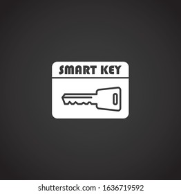 Smart key related icon on background for graphic and web design. Creative illustration concept symbol for web or mobile app.
