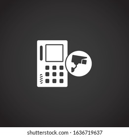 Smart key related icon on background for graphic and web design. Creative illustration concept symbol for web or mobile app.