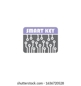 Smart key related icon on background for graphic and web design. Creative illustration concept symbol for web or mobile app.