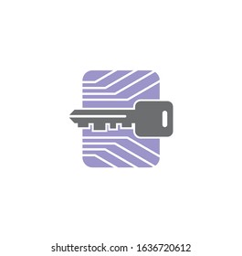 Smart key related icon on background for graphic and web design. Creative illustration concept symbol for web or mobile app.