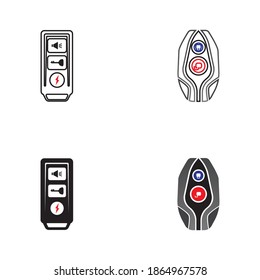 Smart key system vector illustration template design