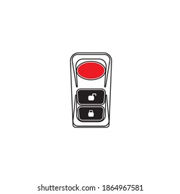 Smart key system vector illustration template design