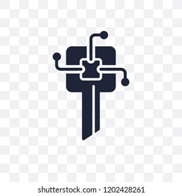 Smart key transparent icon. Smart key symbol design from Smarthome collection. Simple element vector illustration on transparent background.
