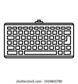 Icono de teclado inteligente. Icono de vector de teclado inteligente de contorno para diseño web aislado en fondo blanco
