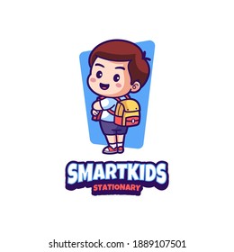 Smart kids stationary logo design