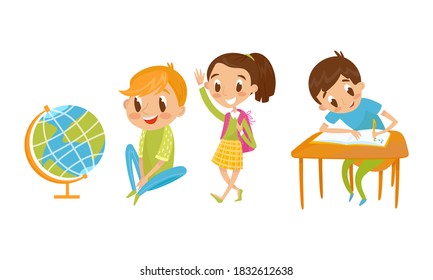 children doing math illustrations