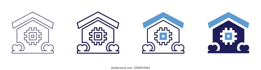 Smart kitchen appliances icon in 4 different styles. Thin Line, Line, Bold Line, Duotone. Duotone style. Editable stroke.