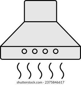 Smart Kitchen Exhausts concept, Range hood or Hob vector icon design, Bakery and Baked Goods symbol, Culinary and Kitchen Education sign, Recipe development stock illustration