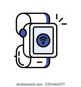 Smart Kitchen Hood icon. Vector stock illustration.